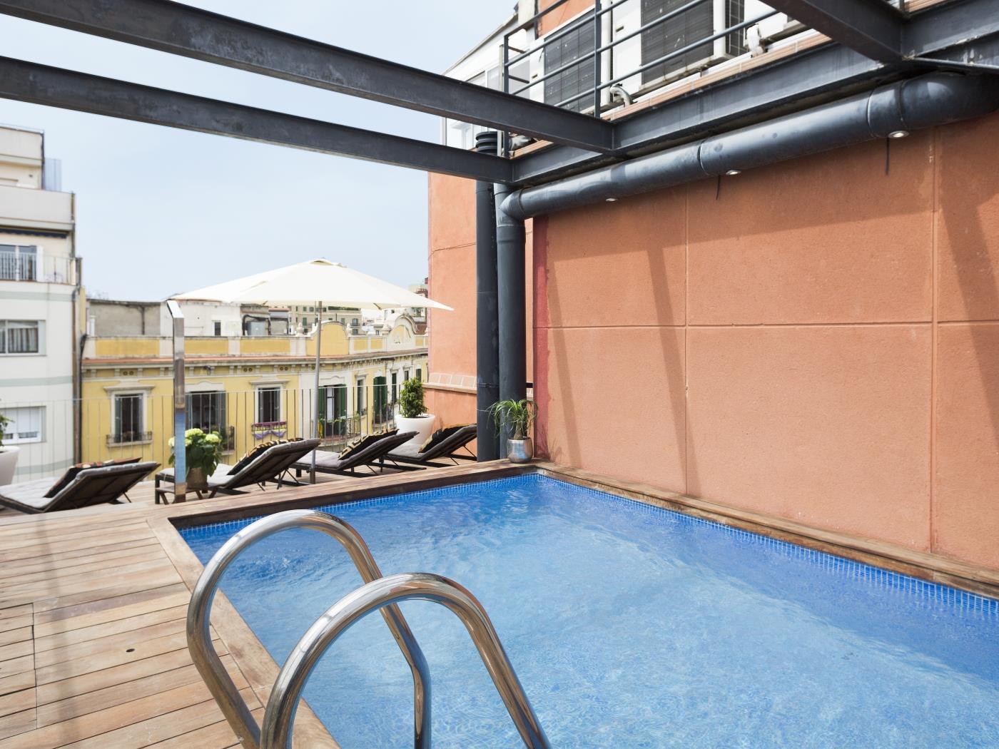 Cozy studio near the Arc de Triomphe with shared swimming pool and terrace - My Space Barcelona Apartments